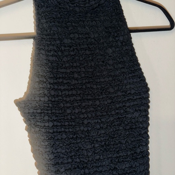 NWOT STAUD Kiera Black Textured Dress Size Medium - Picture 8 of 14